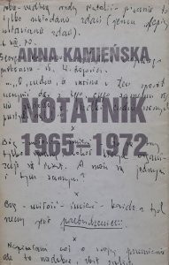 Anna Kamieńska • Notatnik 1965-1972