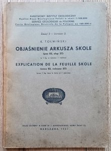 Konstanty Tołwiński • Objaśnienie arkusza Skole / 1937