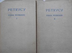 Petrycy • Pisma wybrane tom I-II komplet