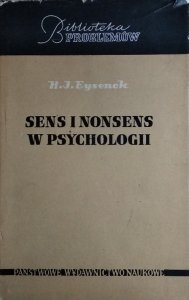 Hans Eysenck • Sens i nonsens w psychologii 