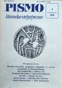 Pismo literacko-artystyczne 1/1989 • Novalis, Heraklit, Nietzsche, Sontag