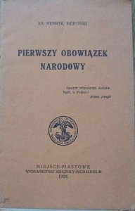 ks. Henryk Weryński • Pierwszy obowiązek narodowy [1929]