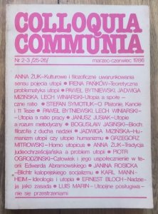 Colloquia Communia 2-3/1986 (25-26) UTOPIA