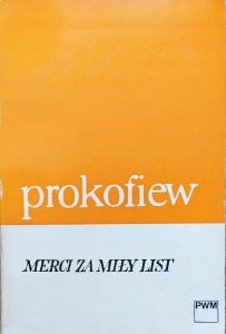 Siergiej Prokofiew • Merci za miły list