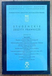 Studenckie Zeszyty Prawnicze UJ zeszyt 4