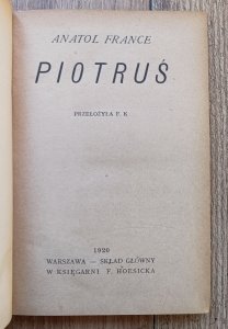 Anatol France • Piotruś / 1920