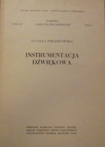 Lucylla Pszczołowska • Instrumentacja dźwiękowa [Poetyka]