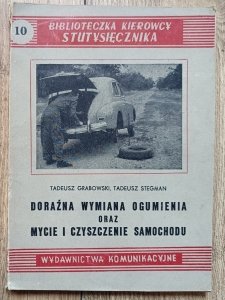 Doraźna wymiana ogumienia oraz mycie i czyszczenie samochodu / 1955