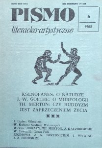 Pismo literacko-artystyczne 6/1988 • Ksenofanes, JW Goethe, Thomas Merton, buddyzm