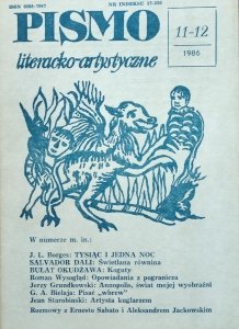 Pismo literacko-artystyczne 11-12/1986 • JL Borges, Salvador Dali