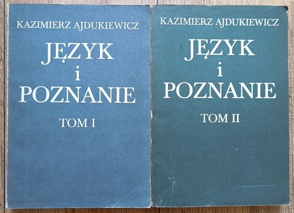 Kazimierz Ajdukiewicz Język i poznanie 1/2