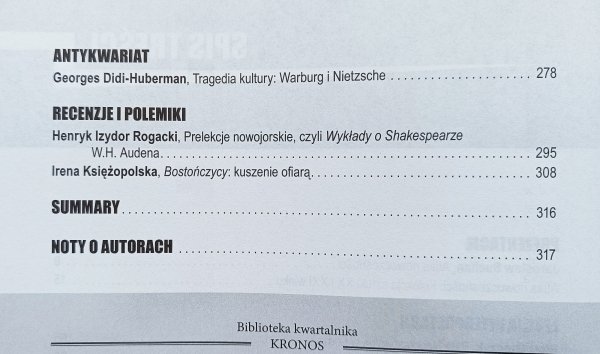 Kronos 3/2015 / Odbudowa nowoczesności