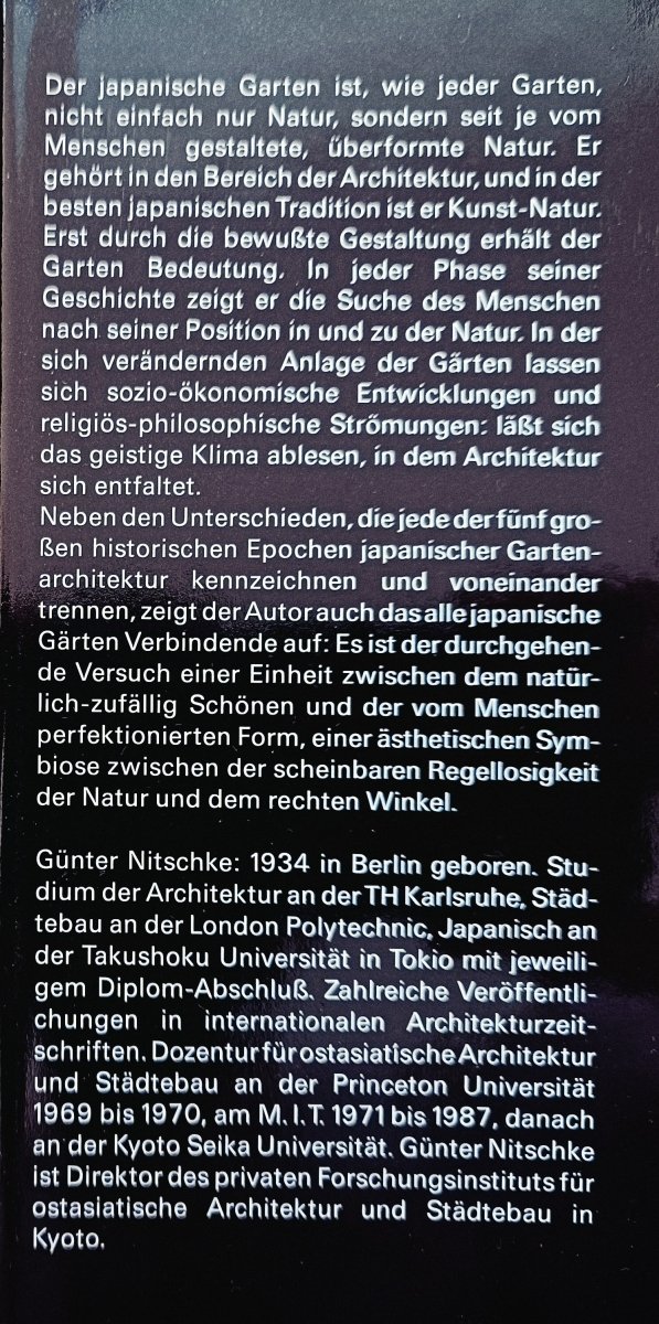 Gunter Nitschke Gartenarchitektur in Japan