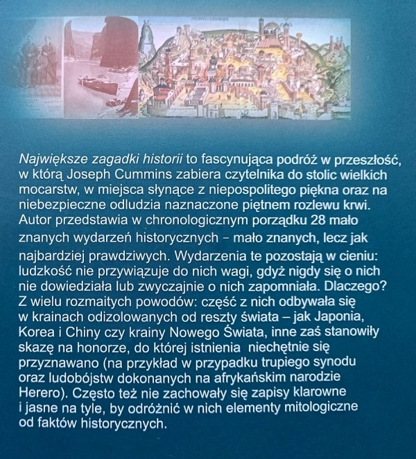 Joseph Cummins Największe zagadki historii