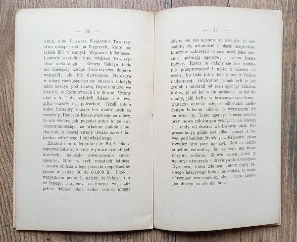 Pismo Dyrekcyi Towarzystwa Wzajemnych Ubezpieczeń w Krakowie / 1902
