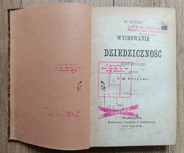 Jean-Marie Guyau Wychowanie i dziedziczność. Studium socjologiczne
