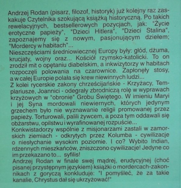Andrzej Rodan • Mordercy w habitach. Krwawa historia zakonów chrześcijańskich