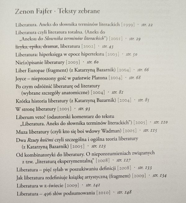 Zenon Fajfer Liberatura czyli literatura totalna
