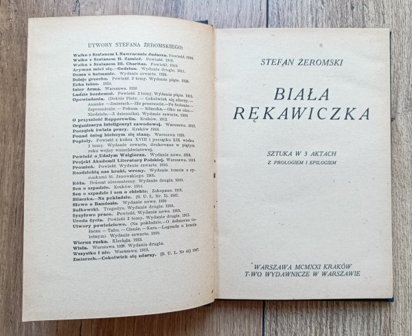 Stefan Żeromski Biała rękawiczka