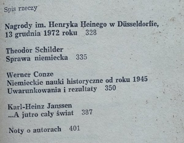 red. Jerzy W. Borejsza • Po upadku Trzeciej Rzeszy [Tomasz Mann, Brecht, Karl Jaspers, Theodor Adorno, Heinrich Boll i inni]