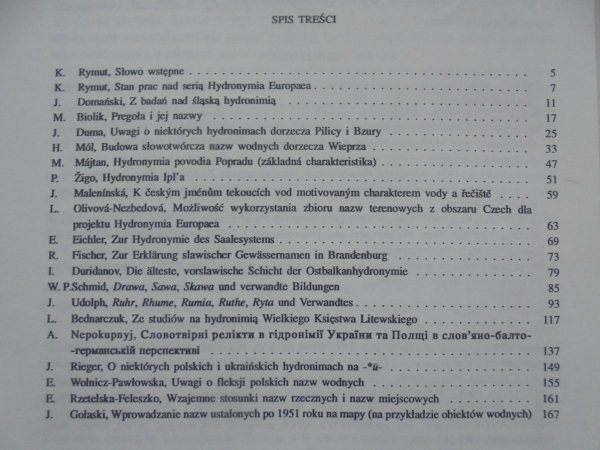Hydronimia Słowiańska [komplet] • Materiały konferencji, Mogilany 1986