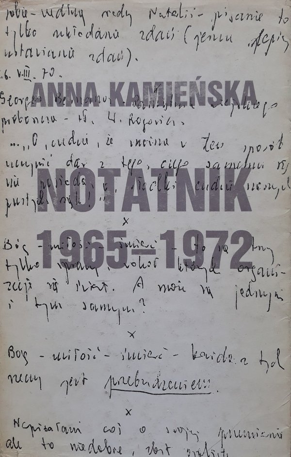 Anna Kamieńska Notatnik 1965-1972