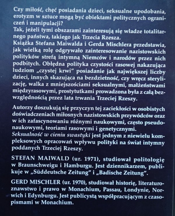 Seksualność w cieniu swastyki. Świat intymny człowieka w polityce Trzeciej Rzeszy