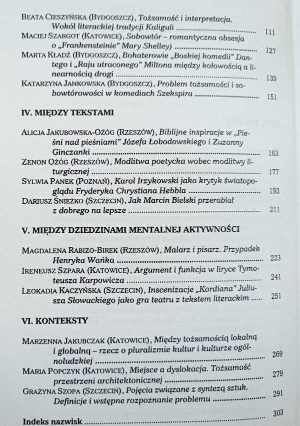 Tożsamość i rozdwojenie. Rekonesans