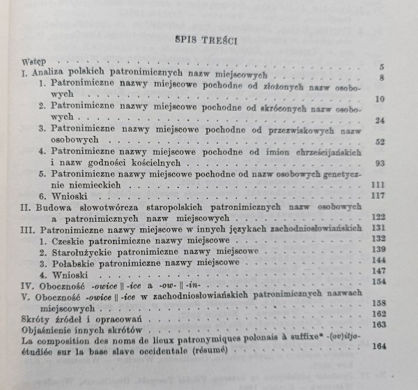 Kazimierz Rymut Słowotwórstwo polskich patronimicznych nazw miejscowych z przyrostkiem *-(ov)itjo- na tle zachodniosłowiańskim