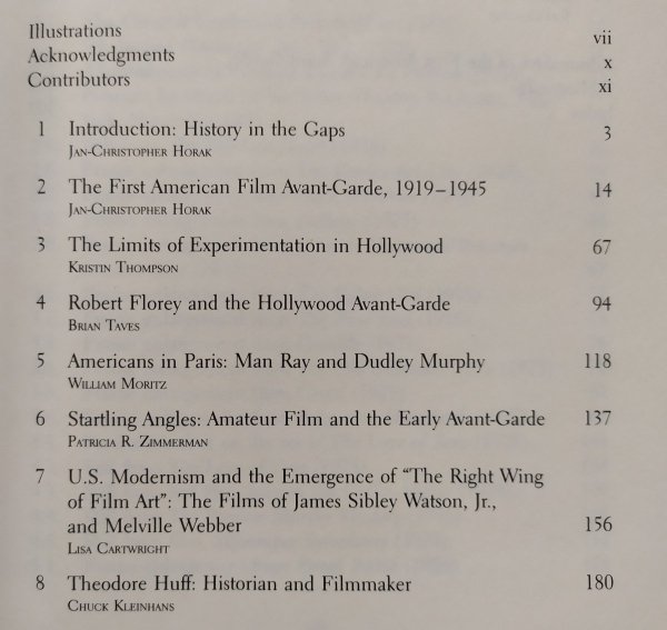 Edited by Jan-Christopher Horak • Lovers of Cinema. The First American Film Avant-Garde 1919-1945