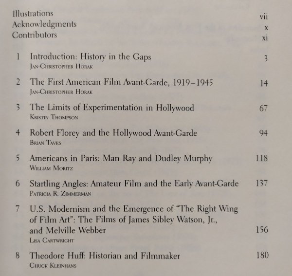 Edited by Jan-Christopher Horak • Lovers of Cinema. The First American Film Avant-Garde 1919-1945