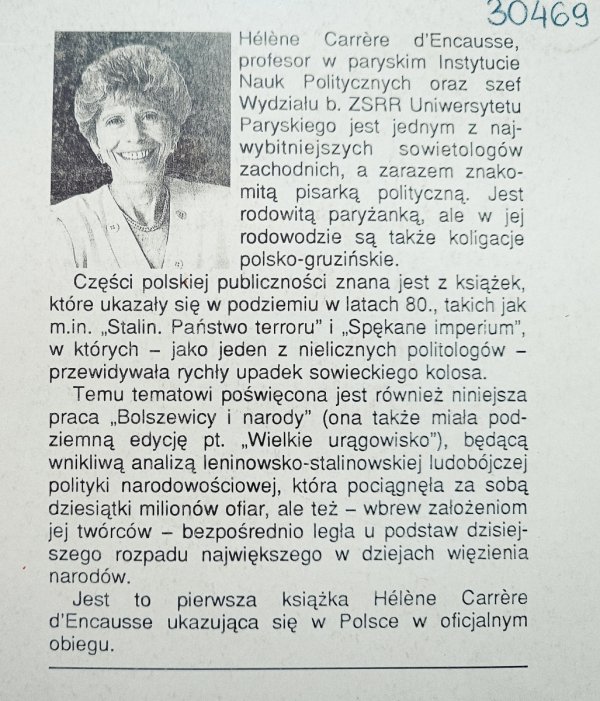 Helene Carrere d'Encausse Bolszewicy i narody, czyli Wielkie Urągowisko 1917-1930