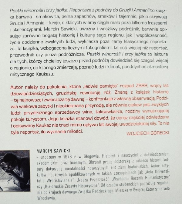 Marcin Sawicki Pestki winorośli i trzy jabłka. Reportaże z podróży po Gruzji i Armenii