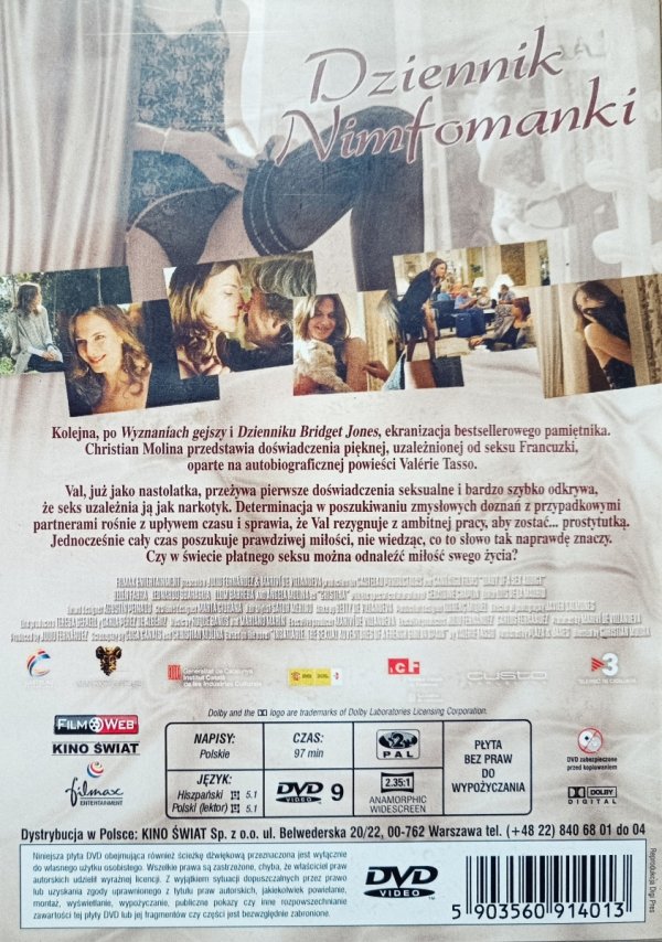 Christian Molina Dziennik nimfomanki DVD
