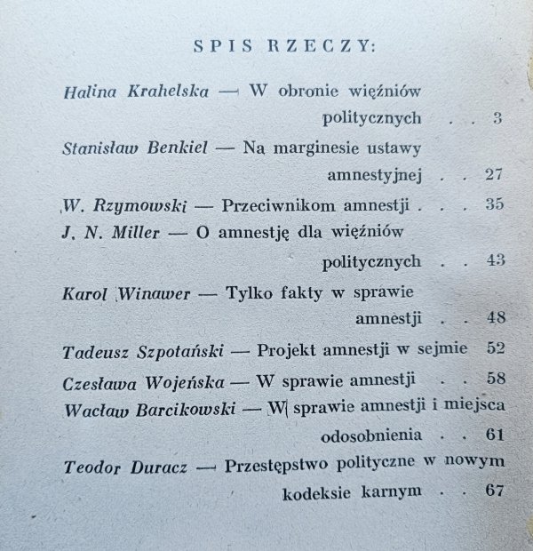 Amnestja w oczach opinji / Polski Związek Myśli Wolnej / 1936
