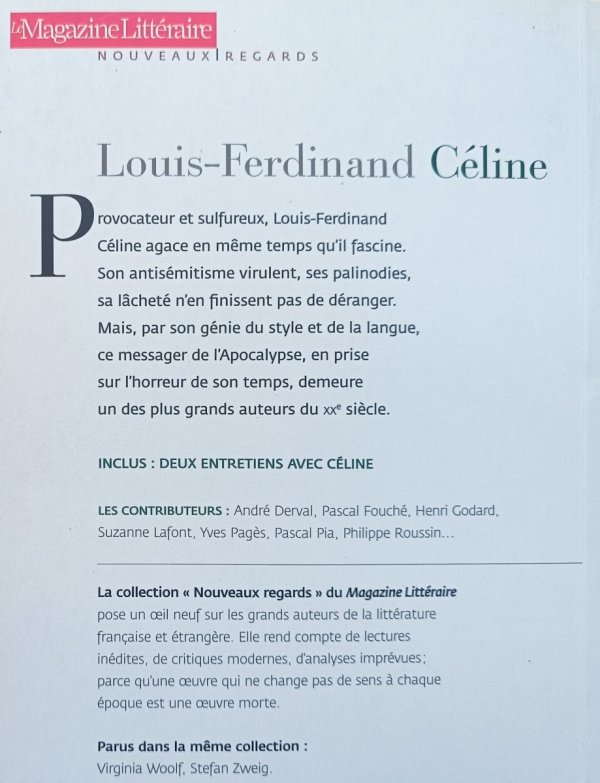 Louis Ferdinand Celine / Le Magazine Litteraire