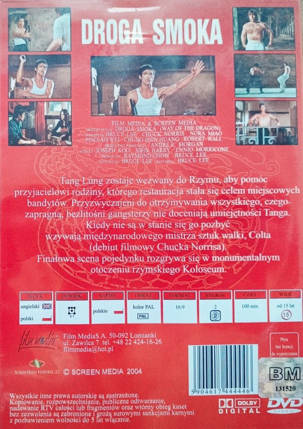 Bruce Lee Droga smoka DVD