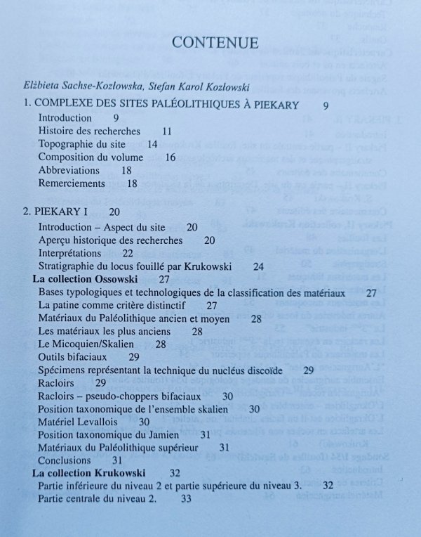 Piekary: pres de Cracovie (Pologne) complexe des sites paleolithiques