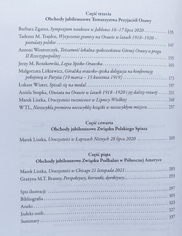 Części tej ludności 'już prawie [200] lat nikt nigdy nie powiedział, że jest polską'. Monografia jubileuszowa Spisza i Orawy w 100-lecie ich częściowego połączenia z macierzą (1920–2020)