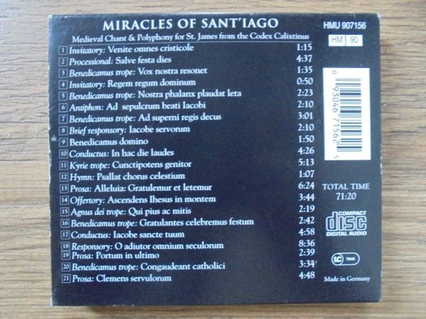 Anonymous 4 • Miracles of Sant'iago - Medieval Chant &amp; Polyphony for St. James from the Codex Calixtinus • CD