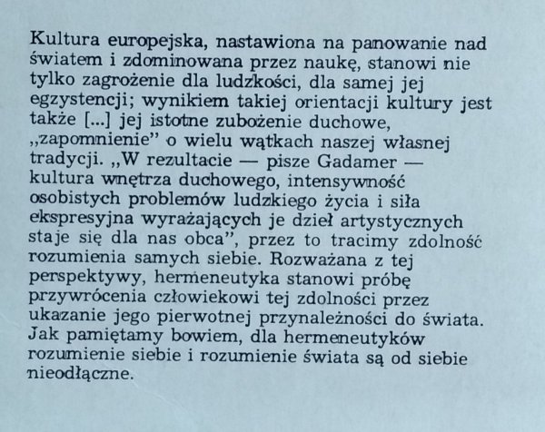 Katarzyna Rosner • Hermeneutyka jako krytyka kultury [Heidegger, Gadamer, Ricoeur]