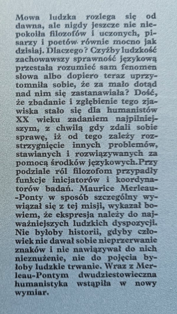 Maurice Merleau Ponty Proza świata. Eseje o mowie