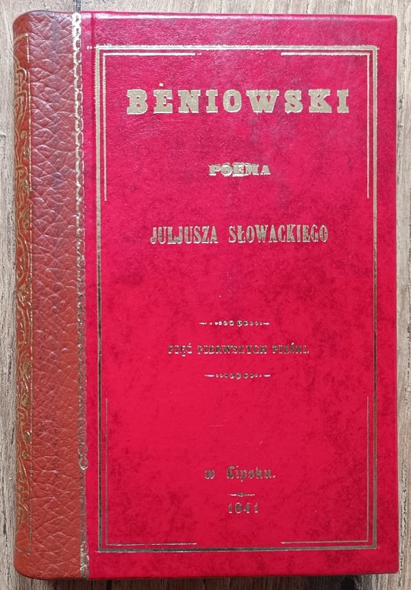 Juliusz Słowacki Beniowski / oprawa półskórek zdobiony
