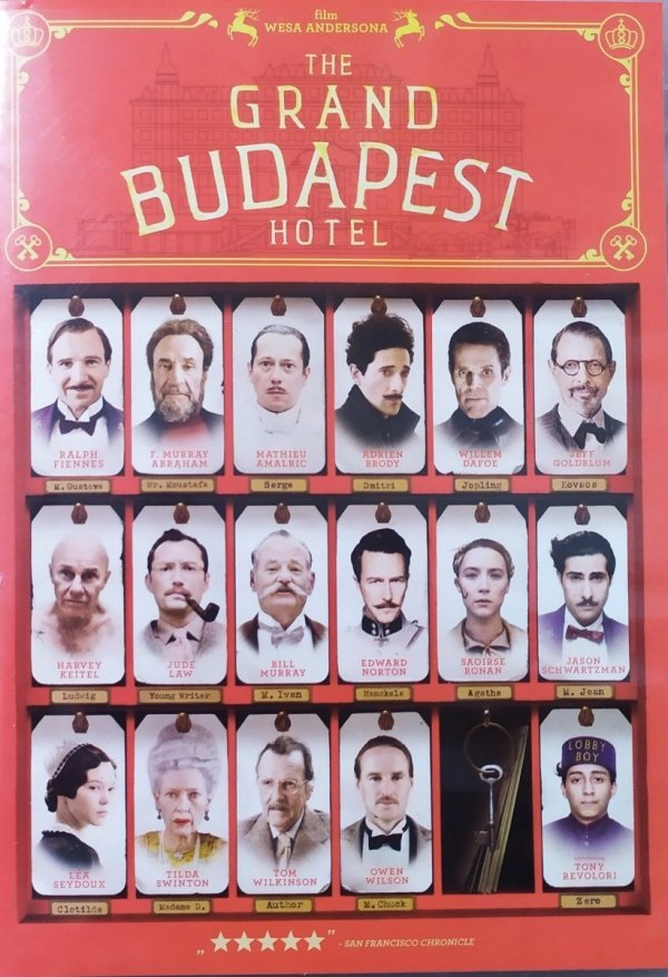Wes Anderson The Grand Budapest Hotel DVD