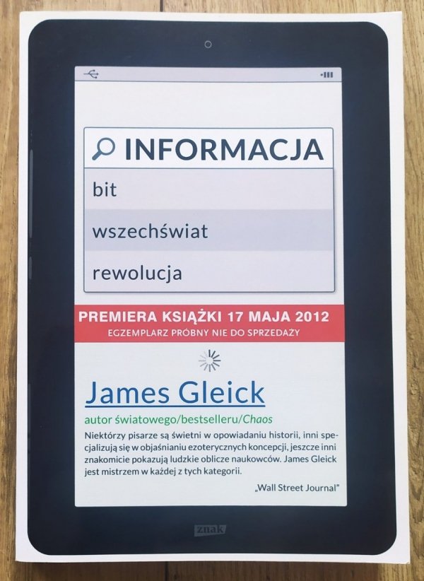 James Gleick Informacja. Bit Wszechświat Rewolucja