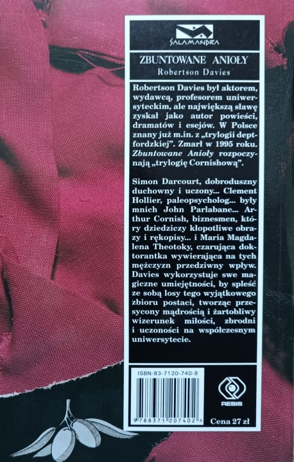 Robertson Davies Zbuntowane anioły / seria Salamandra
