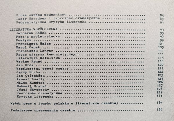 Zdzisław Niedziela Zarys historii literatury czeskiej