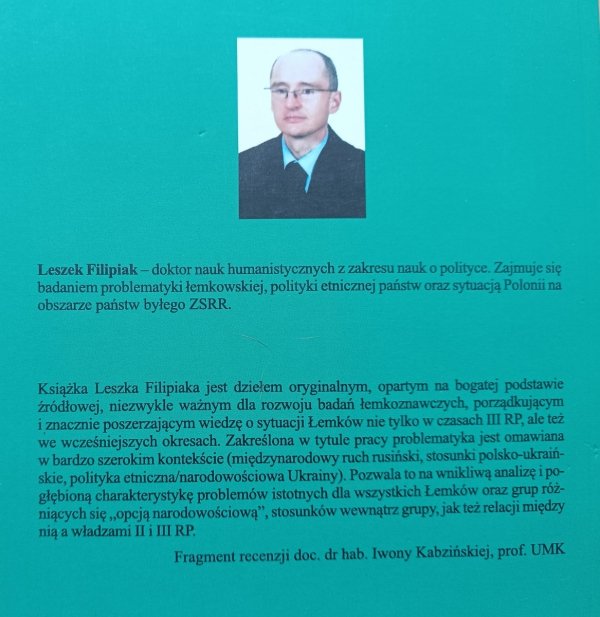 Leszek Filipiak Społeczno-polityczna sytuacja Łemków w III RP