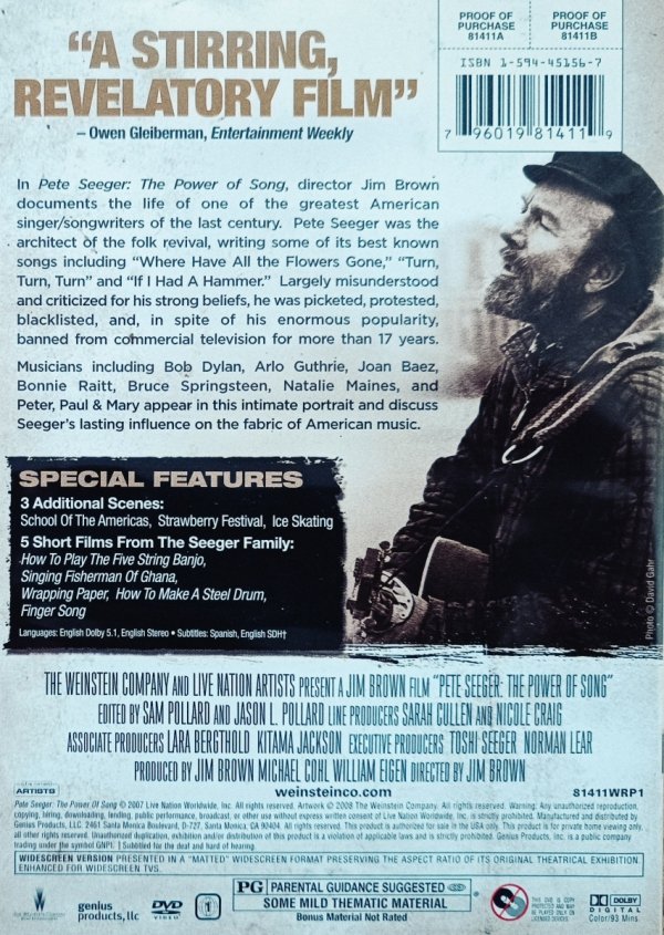 Pete Seeger: The Power of Song DVD