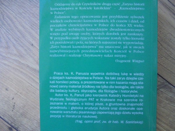 ks. Kazimierz Panuś • Zarys historii kaznodziejstwa w Kościele Katolickim od oświecenia do XX wieku